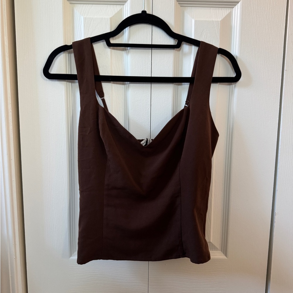 Abercrombie Brown Sweetheart Neckline Tank